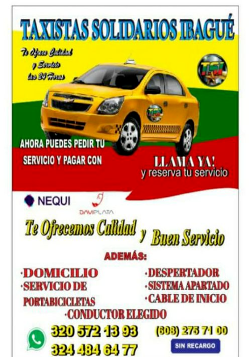TAXISTAS SOLIDARIOS IBAGUE