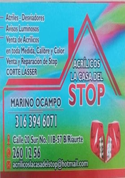 ACRLICOS LA CASA DEL STOP